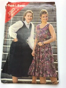 Butterick See & Sew 5203 Misses' Jumper and Belt Size B (12-14-16) - Picture 1 of 3