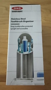OXO Good Grips Stainless Steel Toothbrush Organizer 9.75 Inch - Picture 1 of 4
