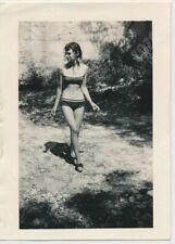 Pretty Bikini Wet Hair Woman Swimwear Lady Beach Portrait vintage photo original