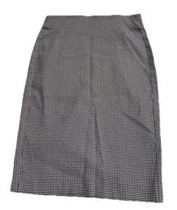 Elle Stretchy Pencil Skirt Brown Check - Picture 1 of 5
