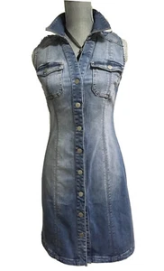INC Blue Crochet Back Sleeveless Casual Dress Size 2 - Picture 1 of 10