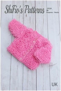 Crochet Pattern for Babies Loopy Cardigan Jacket, 4 Sizes, DK, CP220 - Picture 1 of 9