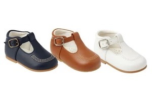 Baby & Boys Buckled strap Leather Shoes – Elegant Footwear in 3 Different Colors - Picture 1 of 14