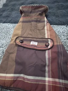 Giacca cappotto gilet cane vintage Woolrich marrone a quadri piccolo animale domestico - Foto 1 di 7