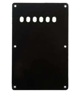 Stratocaster Back Plate BLACK 1 Ply for style Squier Strat Guitar Tremolo Cover - Picture 1 of 1