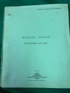 original screenplay MADISON AVENUE '61 Fox DANA ANDREWS Norman Corwin - Picture 1 of 8