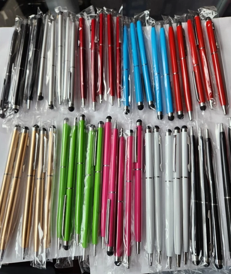 50 X  Stylus Ball Point Pen Tip Capacitive Touch , iPhone iPad, Tablet BLACK INK - Image 1 of 1