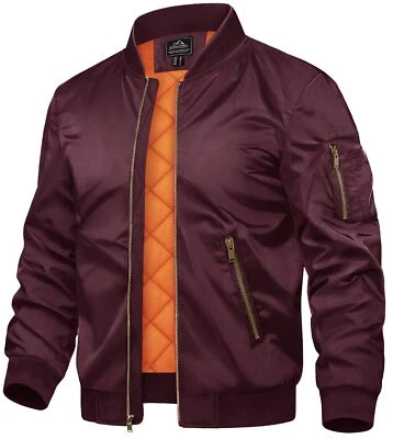 Men's Training Bomber Jacket Atheletic Pilot Jacket Warm Padded Casual Coats - Image 1 of 4