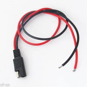 1pz 50cm/0,5M SAE DC Power Automotive Cavo Fai da Te 14AWG Filo Rosso + Nero - Foto 1 di 4