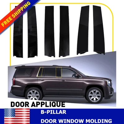6x Car Window Pillar Posts For 2015-2018 Cadillac Escalade Accessorie 2016 2017 - Image 1 of 4