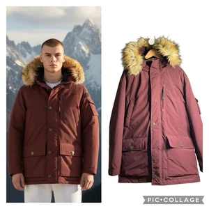 J Crew Jacke Herren XL weinrot nordisch Parka schwer $ 398 Outdoor Mountain Primaloft - Bild 1 von 16