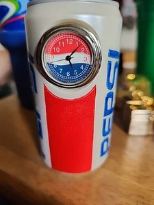Pepsi Can Paperweight w/Built-In Mini Quartz Clock - Needs Battery, Untested - Picture 1 of 7