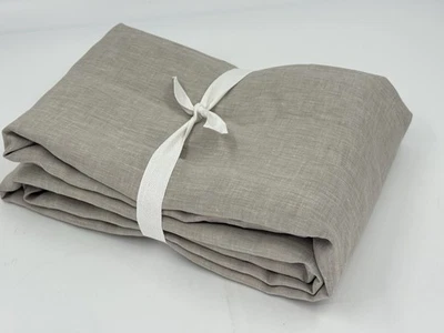 Nuevo Pottery Barn 50 x 84, cortina apagada de lino belga, bambú Foto 1 de 4