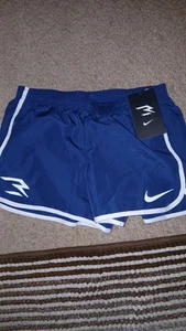 NIKE- 3 BRAND- GIRL'S DRI FIT SHORTS-NEW/TAGS- BLUE- MEDIUM 10-12 YRS - Picture 1 of 5