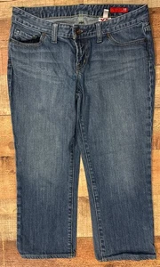 Pantalones de mezclilla X2 para mujer 8 azules capri tiro bajo retro aire libre 30x20 - Imagen 1 de 5