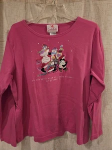 Quacker Factory Snowmen Holiday Pullover Top, Size XL - Picture 1 of 8