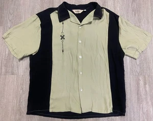 Vtg Davinci California Embroidered Mens Camp Shirt M Rockabilly Bowling Made USA - Picture 1 of 15