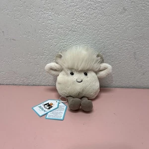 Jellycat Amuseabean Ram Retired NWT Bean Small 4” Plush - Picture 1 of 7