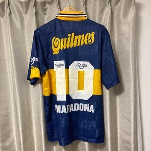 Boca Juniors Diego Maradona 90year Anniversary Jersey Vintage Size42 XL VeryGood - Picture 1 of 5