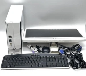 Vtg eMachines EL1300G-02W Desktop Computer 1GB 160GB Monitor IN BOX TESTED READ - Picture 1 of 24