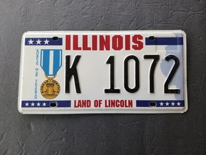 2010 Illinois KOREAN WAR VETERAN License Plate K 1072 - Picture 1 of 8