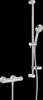 HANSA HANSAPRISMA batteria doccia con set doccia, accorciabile, 95 mm, - Immagine 1 di 4