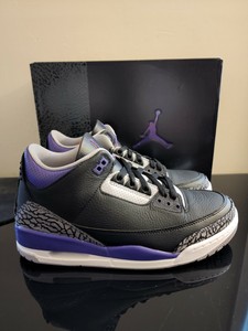 jordan retro 3 black and purple