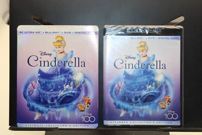 Disney’s Cinderella (4K UHD, Blu-ray, DVD, Digital) W/Slipcover, Sealed - Image 1 of 3