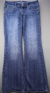 Jeans donna 2009 American Eagle artista stretch basso svasati taglia 6 (Msr 31x31) - Foto 1 di 9