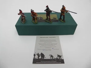 FRONTLINE FIGURES IW1 THE INDIAN WARS, WOODLAND INDIANS 4 FIRING MUSKETS - Picture 1 of 13