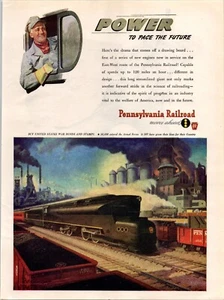 JAHRGANG 1945 PENNSYLVANIA RAILROAD MILITÄRDRUCKANZEIGE AUS DER ÄRA DES ZWEITEN WELTKRIEGS - Bild 1 von 1