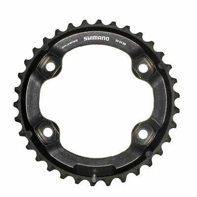 Shimano XT Dyna Sys 11 Speed Chainring For M8000 Double Crank 34T Outer Black - Image 1 of 4