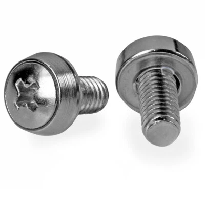 StarTech CABSCREWSM62 100 M6 Screws Mounting Hardware Rack Accessories - Silver - Image 1 of 2