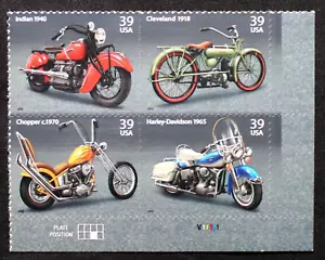 US Plate Blocks Stamps #4085-88 ~ 2006 39c American Motorcycles MNH RL18 - Picture 1 of 1