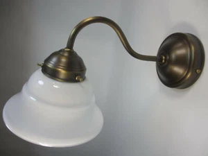 Antik Stil Wandleuchte Messing Lampe Landhaus Stil Wandlampe Vintage Flurlampe - Bild 1 von 12