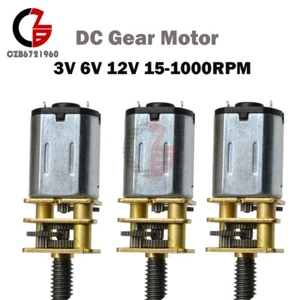 GA12-N20-M4 3V 6V 12V 15RPM -1000RPM DC Speed Reduction Geared Motor Wheel Shaft - Picture 1 of 17