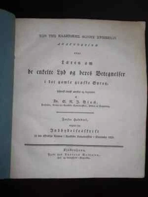1829 COPENHAGEN DENMARK RARE ANTIQUE BOOK LANGUAGE STUDY PHILOLOGY DANNISH TEXT - Image 1 of 4