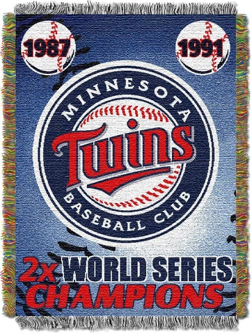 Minnesota Twins Commemorative Throw "Official MLB" 48x60 Cover
