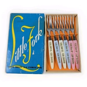 Vintage Souvenir Colorado Cocktailgabeln kleine Baldachingabeln - Bild 1 von 5