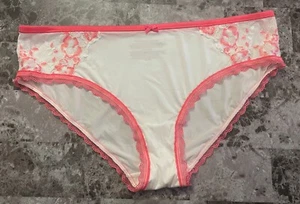 BODY BY VICTORIA'S SECRET XL WHITE SATIN SMOOTH LACE RARE HIPHUGGER PANTIES - Picture 1 of 3