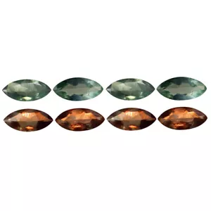 0,50 ct (4 pz lotto) ottime DIMENSIONI CALIBRATE (5x2 mm) marquise alessandrite - Foto 1 di 3