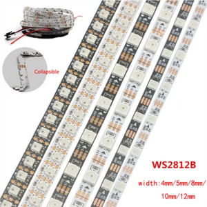 4mm 5mm 8mm 10mm 12mm DIY Flexible 5V WS2812B RGB LED Strip Light 5050 3535 SMD  - Picture 1 of 23