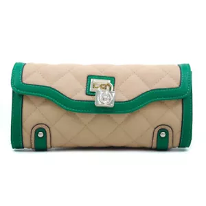 Women's Fashion Quilted Faux Leather Clutch Trifold Long Wallet Card Holder Case - Picture 1 of 3
