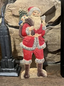 Vintage Antik Presspapier Weihnachten Weihnachtsmann Aufsteller Germany 9,5" - Bild 1 von 6