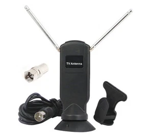 Indoor Rabbit Ear Digital TV Antenna For HDTV DVB-T ATSC ISDB-T VHF UHF Channels - Picture 1 of 4