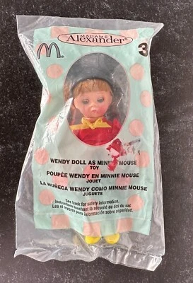 E10 2004 McDonalds Happy Meal Toy Madame Alexander #3 Wendy como MINNIE MOUSE Novo - Imagem 1 de 2