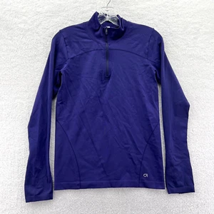 Gap Fit Athletic Jacket Womens Small Purple Running Gym Track Sport 1/4 Zip Top - Picture 1 of 15