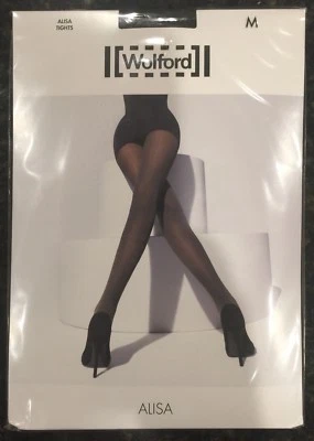 WOLFORD ALISA TIGHTS BRAND NEW MOCCA/BLACK MEDIUM - Image 1 of 2