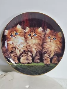 Danbury Mint Three Little Kittens Withers Purrfect Portraits Cat Collector Plate - Picture 1 of 3