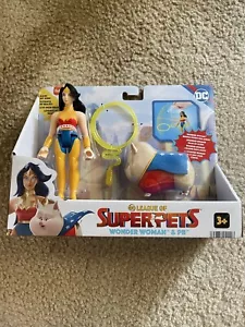 DC League of Super-Pets Wonder Woman & PB,Set of 2 Poseable Figures Kids 3 Years - Picture 1 of 5